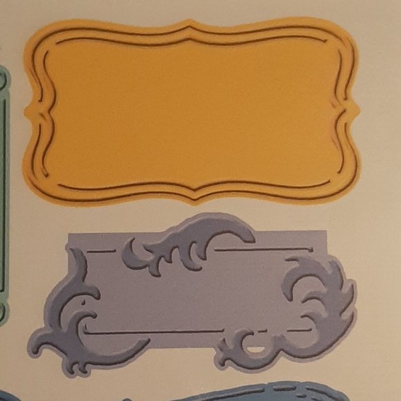 Cuttlebug Fanciful Labels Embossing Folder 5 Variations - Picture 6 of 11